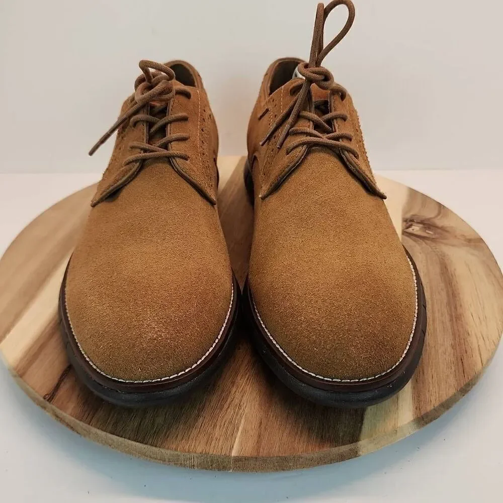 Johnston & Murphy 20-2830 Mens Holden Oxfords Shoes Sheepskin Suede 10.5 M